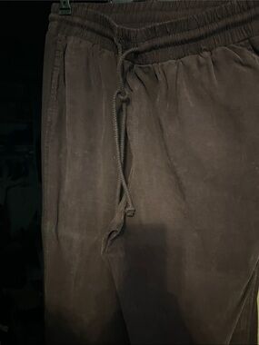 Side Stitch Women's Track Joggers in Dark plum  with Drawstring